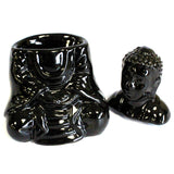 Sitting Buddha Oil Burner - Black - Great Useful Things