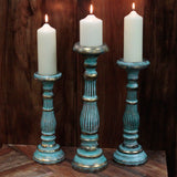 Large Candlestick - Turquois Gold - Great Useful Things