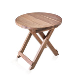 Round Folding Coffee Table - 50cm - Recycled Wood - Great Useful Things