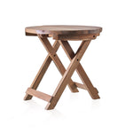 Round Folding Coffee Table - 50cm - Recycled Wood - Great Useful Things