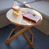 Round Folding Coffee Table - 50cm - Recycled Wood - Great Useful Things