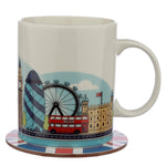 Porcelain Mug and Coaster Gift Set - London