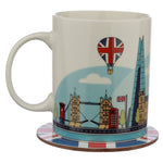 Porcelain Mug and Coaster Gift Set - London