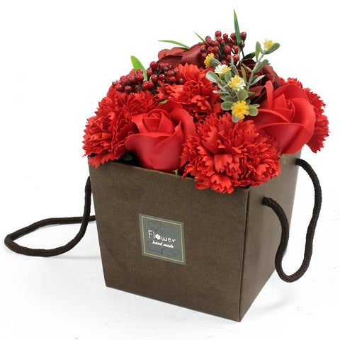 Soap Flower Bouquet - Red Rose & Carnation - Great Useful Things