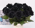 Dark-coloured Artificial Flowers  - 15 pcs - Great Useful Things