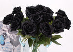 Dark-coloured Artificial Flowers  - 15 pcs - Great Useful Things