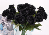 Dark-coloured Artificial Flowers  - 15 pcs - Great Useful Things