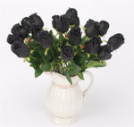 Dark-coloured Artificial Flowers  - 15 pcs - Great Useful Things