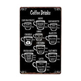 Vintage Tin Metal Sign - Coffee theme - Great Useful Things