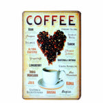 Vintage Tin Metal Sign - Coffee theme - Great Useful Things