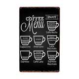 Vintage Tin Metal Sign - Coffee theme - Great Useful Things