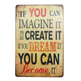 Vintage Tin Metal Sign - Inspirational theme - Great Useful Things