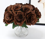 Dark-coloured Artificial Flowers  - 15 pcs - Great Useful Things