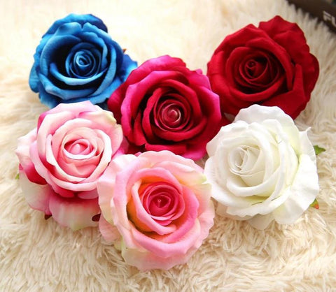 Roses (Silk)- 5 Faux Flower Heads - Great Useful Things