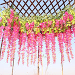 Artificial Wisteria Flower Vines - Silk - 110 cm - Great Useful Things