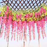 Artificial Wisteria Flower Vines - Silk - 110 cm - Great Useful Things